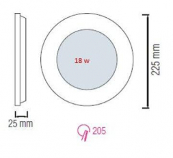 Встраиваемый светодиодный светильник Horoz Slim-18 18W 2700K 056-003-0018 HRZ00002152