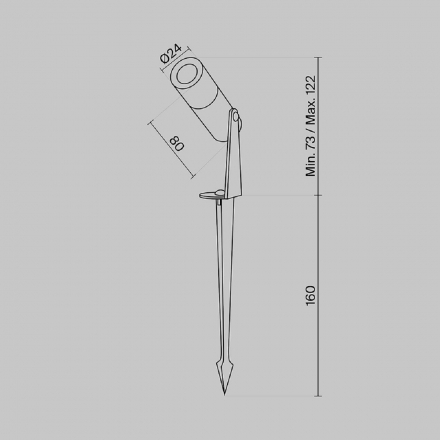 Ландшафтный светодиодный светильник Maytoni Outdoor Bern O050FL-L2GF3K