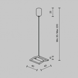 Подвес для ремня Maytoni Technical Pendant system Parity TRA130SW-B