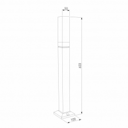 Уличный светодиодный светильник Elektrostandard 1537 Techno Led чёрный a052860