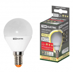 Лампа светодиодная диммируемая TDM Electric Е14 6W 3000K матовая SQ0340-0201