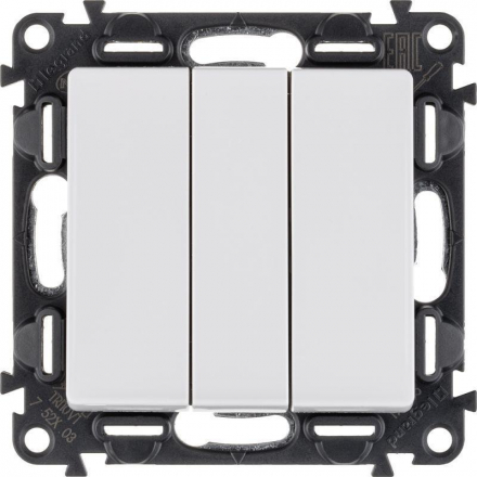 Выключатель трехклавишный Legrand Valena Life 10A 250V белый 752403