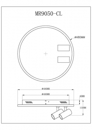 Потолочная светодиодная люстра MyFar Ceiling Focus MR9050-CL