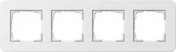 Рамка 4-постовая Gira E3 белый глянцевый 0214410