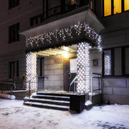 Уличная светодиодная гирлянда Ardecoled бахрома 230V белый ARD-Edge-Pro-4000X600-Black-128Led-Flash White 026024