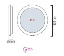Встраиваемый светодиодный светильник Horoz Slim-24 24W 2700K 056-003-0024 HRZ00002154