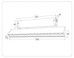 Трековый светодиодный светильник Ambrella Light Track System Magnetic 220V GL1351