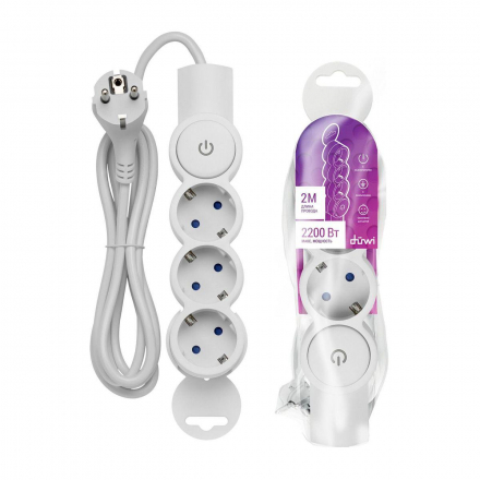 Удлинитель Duwi 3гн 2м с/з 32007 6