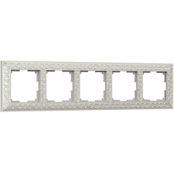 Рамка Werkel Antik на 5 постов жемчужный WL07-Frame-05 4690389063534
