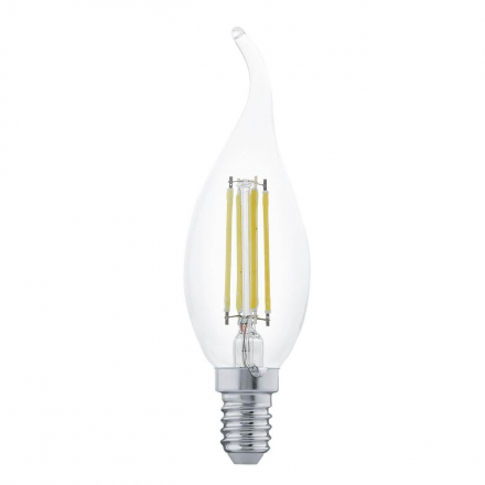 Лампа светодиодная филаментная Eglo E14 4W 2700К прозрачная 11497