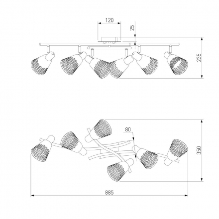 Потолочный светильник Eurosvet 20053/6 хром