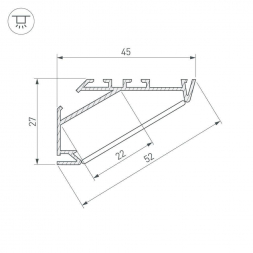 Профиль Arlight KLUS-P45.30-2000 ANOD 025469