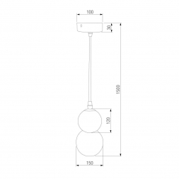 Подвесной светильник Eurosvet Polar 50251/1 LED серый