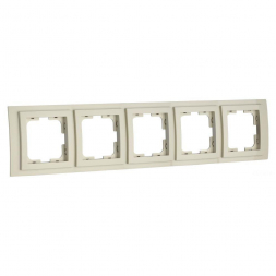 Рамка 5-постовая Mono Electric Larissa крем 103-171700-164