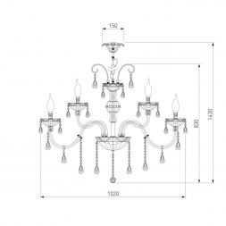 Подвесная люстра Bogates 125/10+5 Strotskis