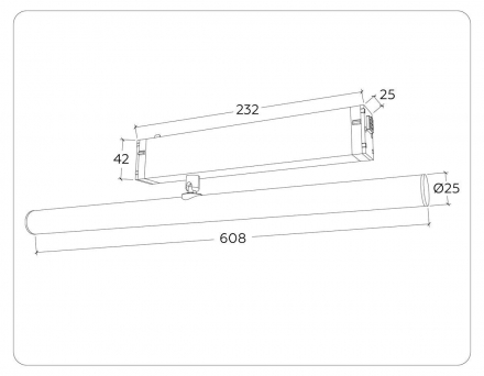 Трековый светодиодный светильник Ambrella Light Track System Magnetic 220V GL1361