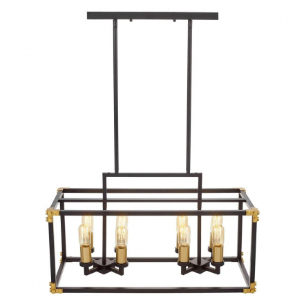 Подвесная люстра Lumina Deco Waldorf LDP 1140-8 BK+MD