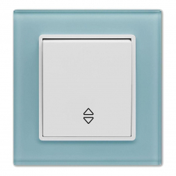 Выключатель одноклавишный проходной Vesta-Electric Exclusive Blue голубой FVK050105SIN