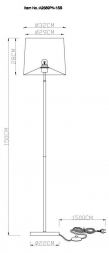 Торшер Arte Lamp Rodos A2589PN-1SS
