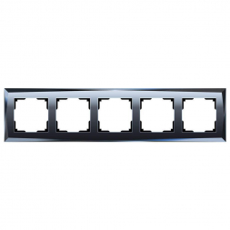 Рамка Werkel Diamant на 5 постов черный WL08-Frame-05 4690389063664