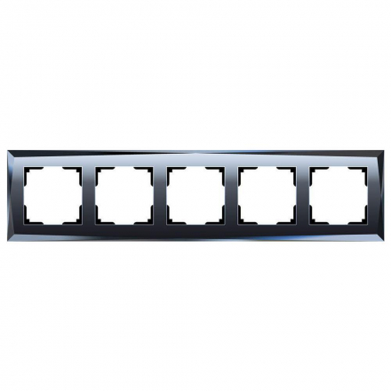 Рамка Werkel Diamant на 5 постов черный WL08-Frame-05 4690389063664