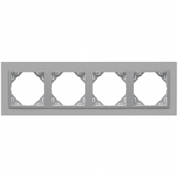 Рамка 4-постовая Efapel Logus 90 Animato алюминий 90940 TAA