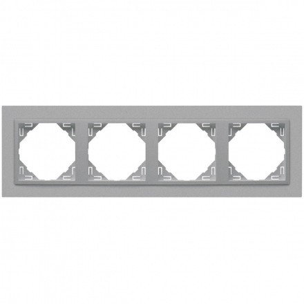 Рамка 4-постовая Efapel Logus 90 Animato алюминий 90940 TAA