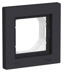 Рамка 1-постовая Schneider Electric AtlasDesign Aqua карбон ATN441001