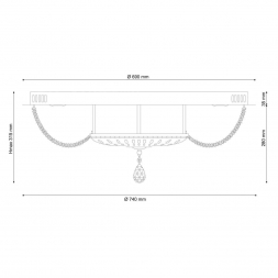 Потолочная люстра Lucia Tucci Cristallo 103.21