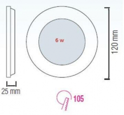 Встраиваемый светодиодный светильник Horoz Slim-6 6W 4200K 056-003-0006 HRZ00002145