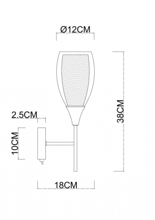 Бра Arte Lamp Barry A7951AP-1CC