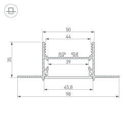 Коннектор X-образный Arlight SL-Linia45-Fantom 030109