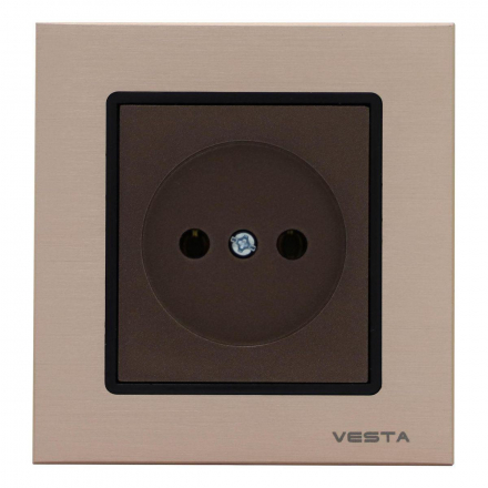 Розетка 2P Vesta-Electric Exclusive Champagne Metallic шампань FRZ00041002BSH
