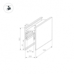 Шинопровод магнитный Arlight Mag-Orient-Track-2652-1000 035799