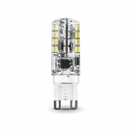 Лампа светодиодная Gauss G9 3W 2700K прозрачная 107709103