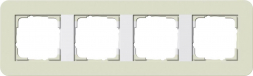 Рамка 4-постовая Gira E3 песочный/белый глянцевый 0214417