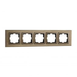 Рамка 5-постовая Mono Electric Style Aluminium бронза 107-810000-164