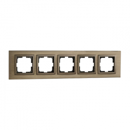 Рамка 5-постовая Mono Electric Style Aluminium бронза 107-810000-164
