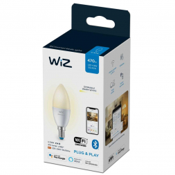 Лампа светодиодная диммируемая WiZ E14 4,9W 2700K матовая Wi-Fi BLE 40W C37E14927DIM1PF/6 929002448502