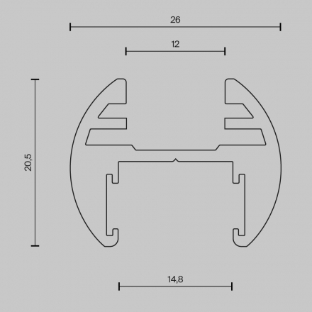 Шинопровод накладной/подвесной Maytoni Technical Busbar trunkings Basity TRX172-R-113B
