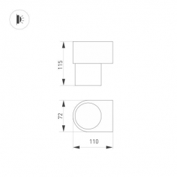 Настенный светодиодный светильник Arlight Sp-Spicy-Wall-S115x72-6W Day4000 033848