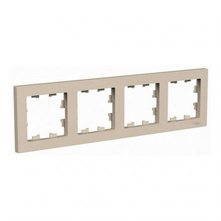 Рамка 4-постовая Schneider Electric AtlasDesign песочный ATN001204