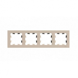 Рамка 4-постовая Schneider Electric AtlasDesign песочный ATN001204