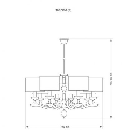Подвесная люстра Kutek Mood Tivoli TIV-ZW-8 (P)
