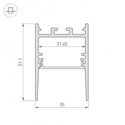 Профиль Arlight SL-Comfort-3551-2000 Anod Black 031730