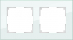 Рамка Werkel Favorit на 2 поста натуральное стекло WL01-Frame-02 4690389060175