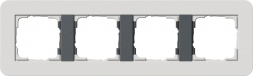 Рамка 4-постовая Gira E3 светло-серый/антрацит 0214421