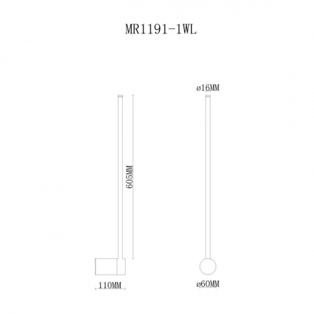 Настенный светодиодный светильник MyFar Sunn MR1191-1WL