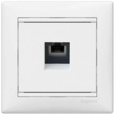 Розетка телефонная RJ11 Legrand Valena белая 774438