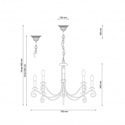 Подвесная люстра Lucia Tucci Fondi 330.8 Antique